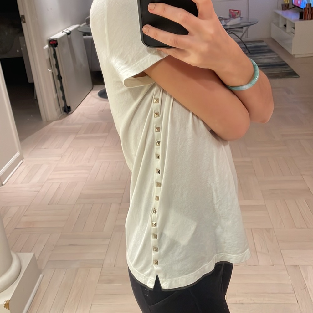 Valentino Studded White Tshirt